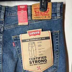 Levi's Men's Jeans Denim 38 x 34 Workwear Fit Certified Strong Straight Leg